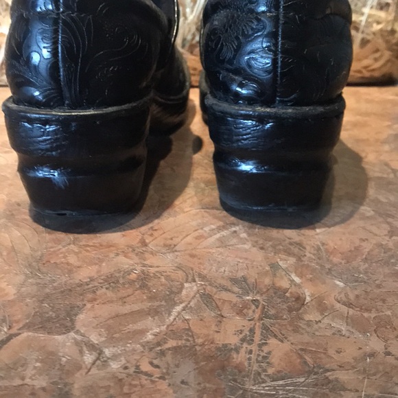 BOLO black paisley print slip on clogs - Picture 6 of 11